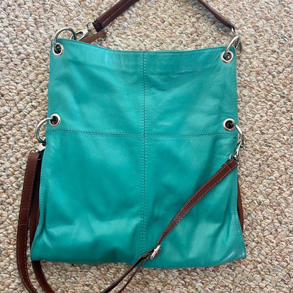 Beautiful turquoise leather purse